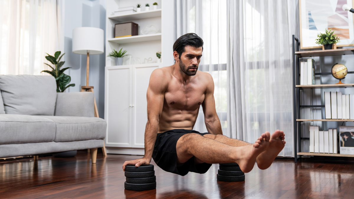Male doing HIIT to increase Testosterone